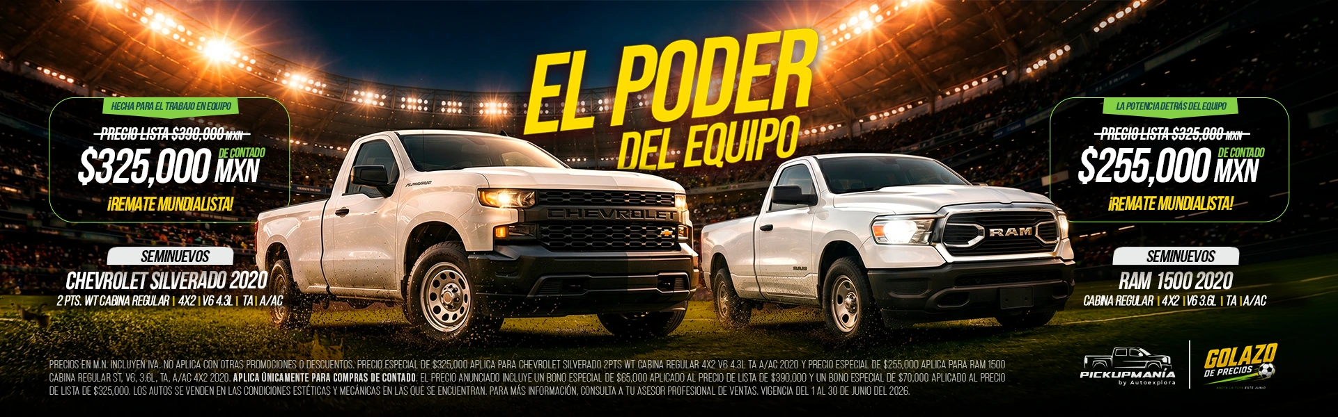Oferta comercial de Autoexplora | Pickupmania