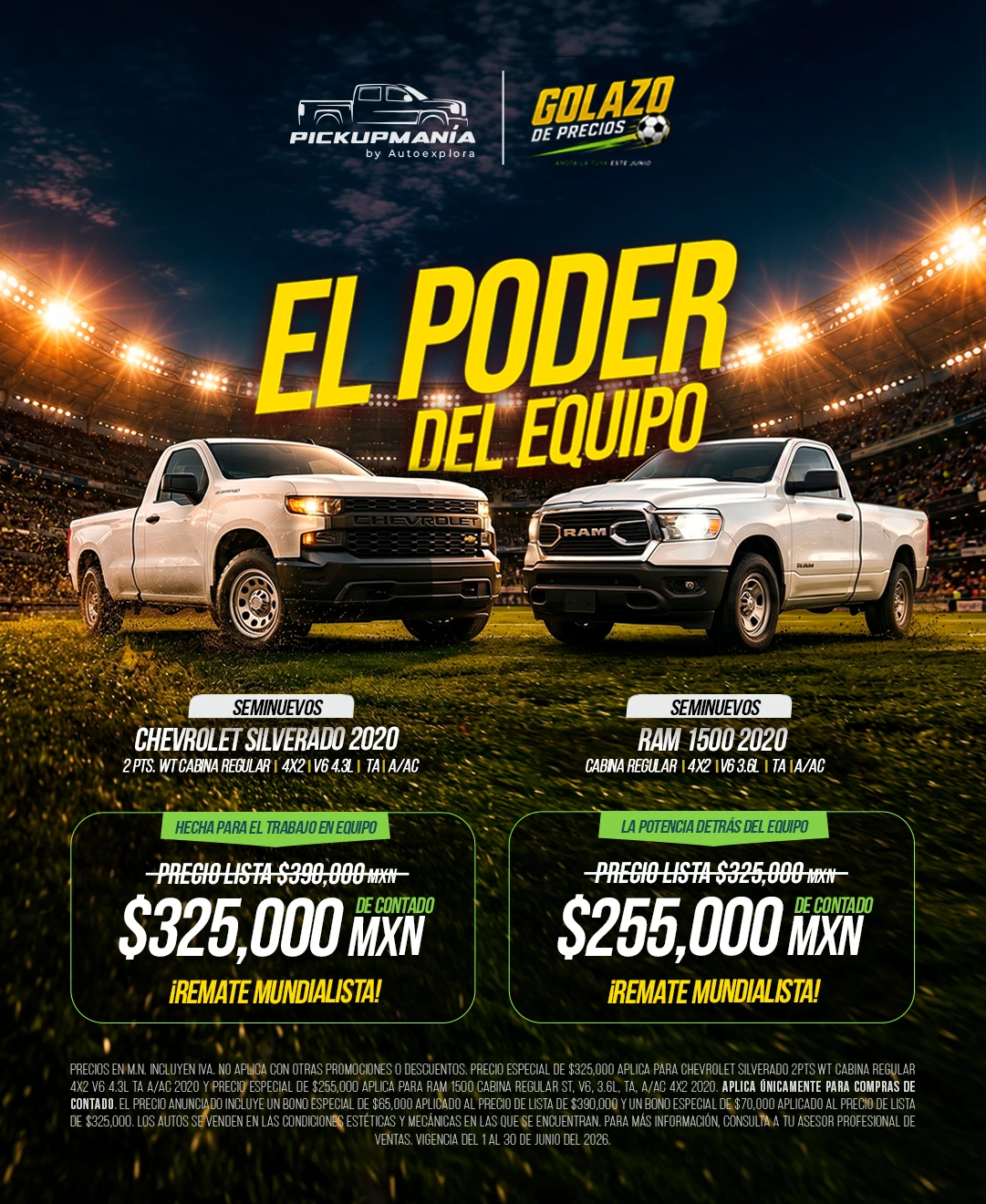 Oferta comercial de Autoexplora | Pickupmania