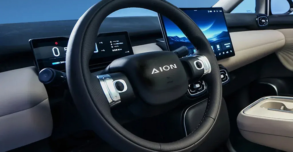 Palanca electrónica al volante del GAC AION UT